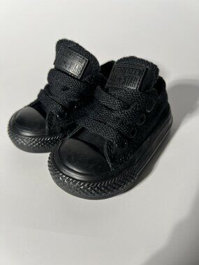 Converse All Star Kids Black Low Top Sneakers